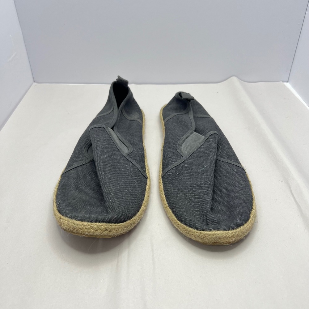 Divided by H&M Charcoal Canvas Espadrilles Mens 45 Slip On Jute Rope Casual - Picture 4 of 6